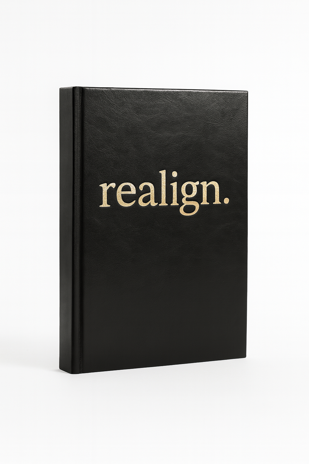 Premium Black Leather Lay Flat realign. Journal